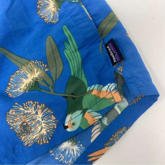 Patagonia Women's Baggies Parrot Blue Shorts Small - Picture 3 of 12